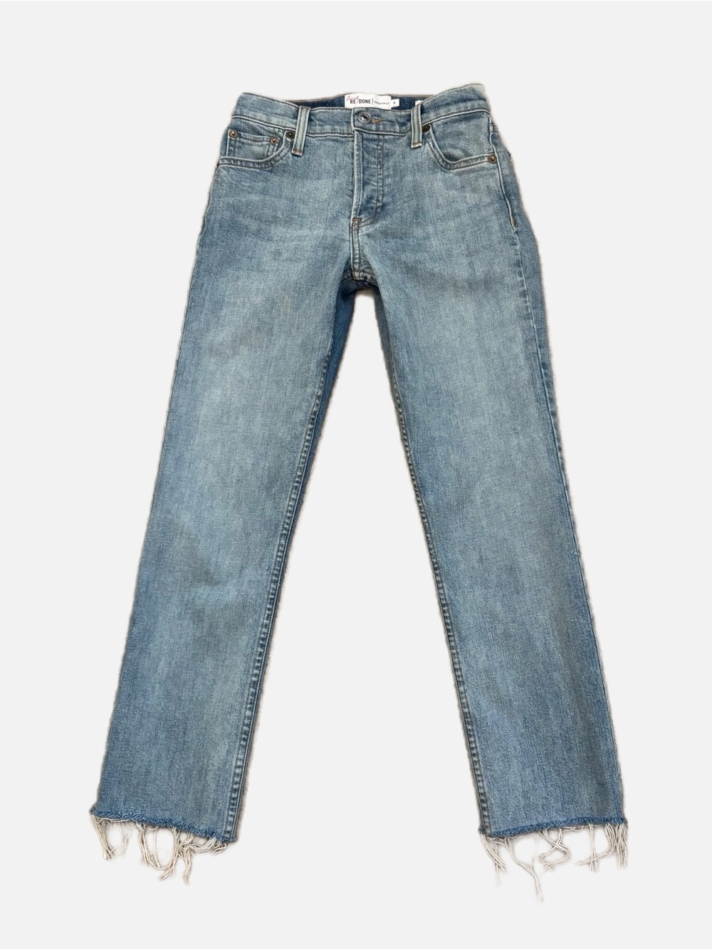 Re/Done x Cindy Crawford The Crawford Stretch Light Wash Denim Jeans Size 23